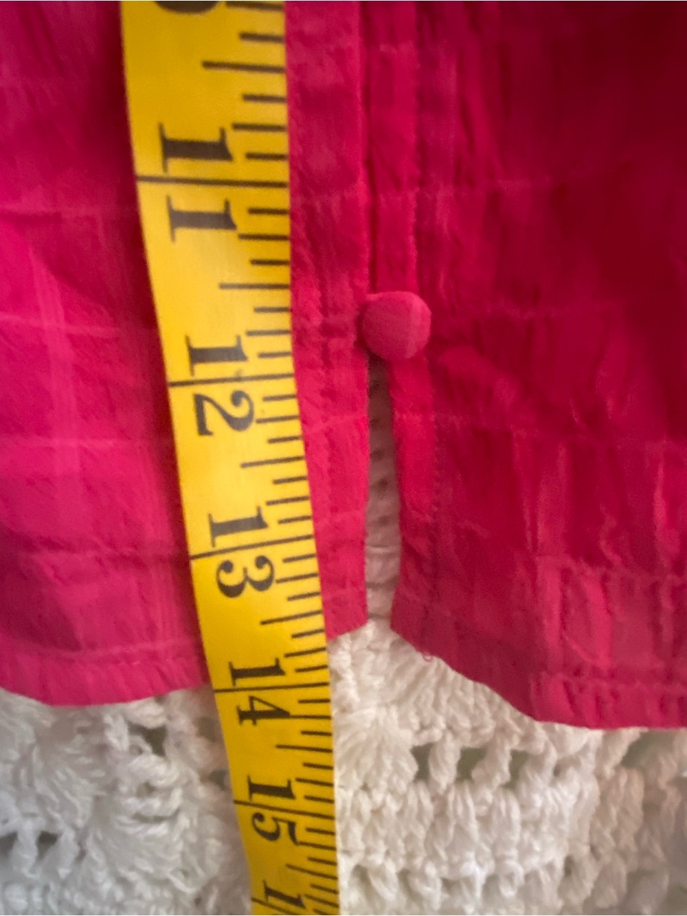 Arula Raspberry Pink Textured Peplum Blouse Size B 2X Flutter Sleeve - Picture 6 of 7